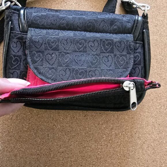 Mini Crossbody Bag, Black & Fuchsia (B1) - Picture 13 of 13